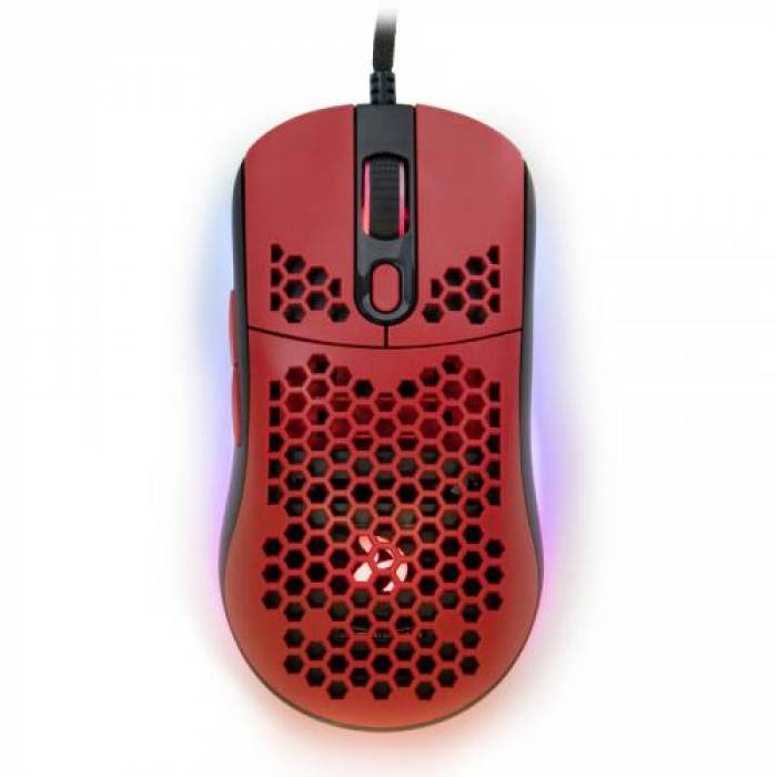 Mouse Optic Arozzi FAVO RGB, USB, Red