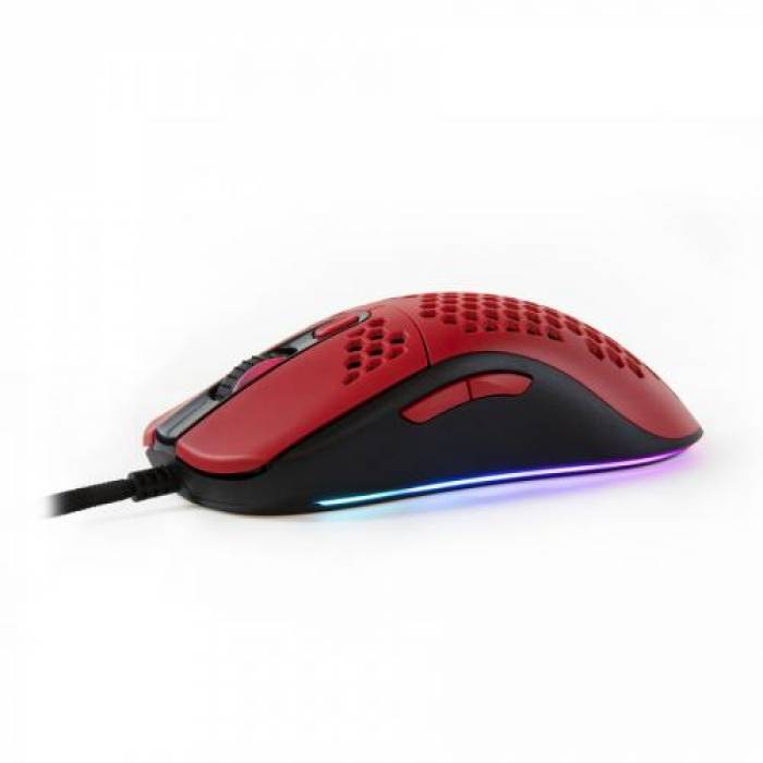 Mouse Optic Arozzi FAVO RGB, USB, Red
