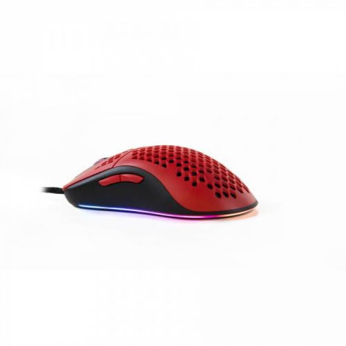 Mouse Optic Arozzi FAVO RGB, USB, Red