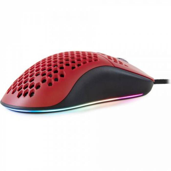 Mouse Optic Arozzi FAVO RGB, USB, Red