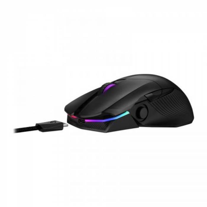 Mouse Optic ASUS ROG Chakram, RGB LED, USB Wireless, Black