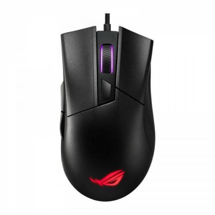 Mouse Optic ASUS ROG Gladius II Core, RGB LED, USB, Black