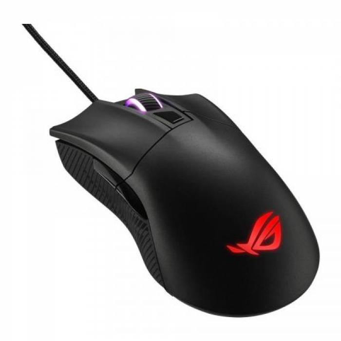 Mouse Optic ASUS ROG Gladius II Core, RGB LED, USB, Black