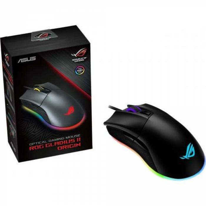 Mouse Optic ASUS ROG Gladius II Origin RGB, USB, Black