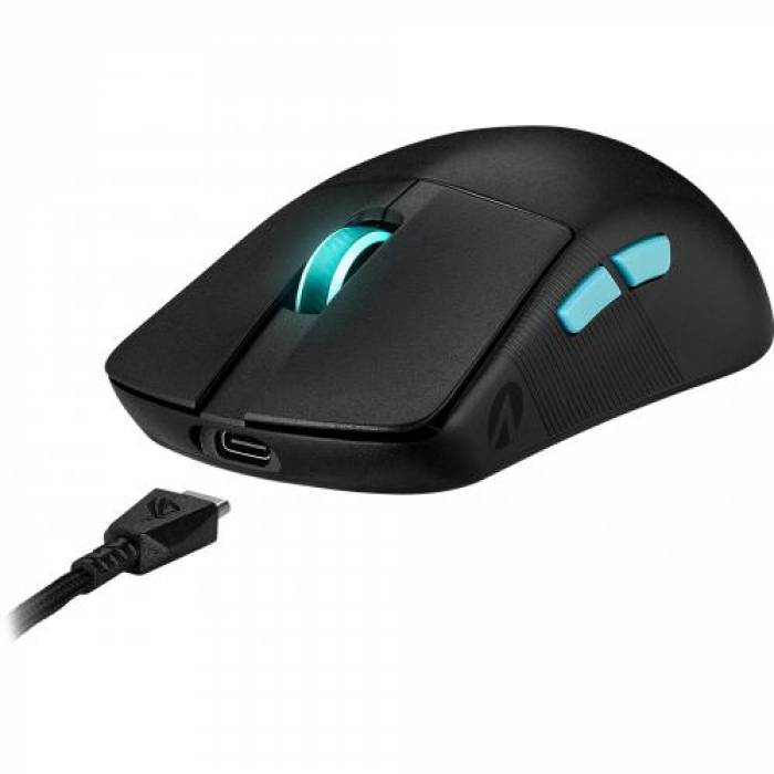 Mouse Optic ASUS ROG Harpe Ace Aim Lab Edition, USB Wireless/Bluetooth, Black