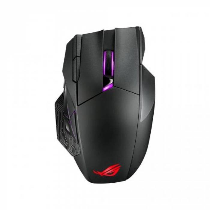 Mouse Optic ASUS ROG Spatha X, RGB LED, USB Wireless, Black