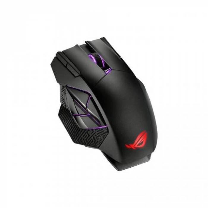 Mouse Optic ASUS ROG Spatha X, RGB LED, USB Wireless, Black