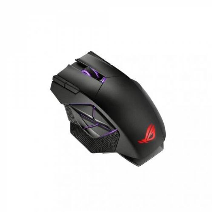 Mouse Optic ASUS ROG Spatha X, RGB LED, USB Wireless, Black