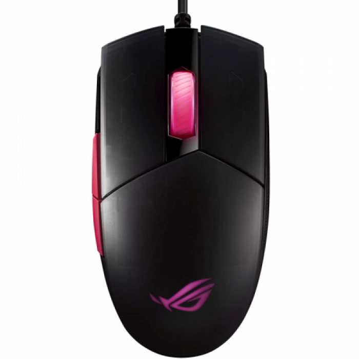 Mouse optic ASUS ROG Strix Impact II Electro Punk, RGB LED, USB, Black-Pink