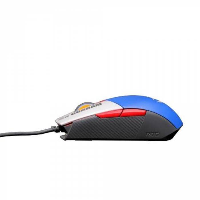 Mouse Optic ASUS ROG Strix Impact II GUNDAM EDITION, RGB LED, USB, Black