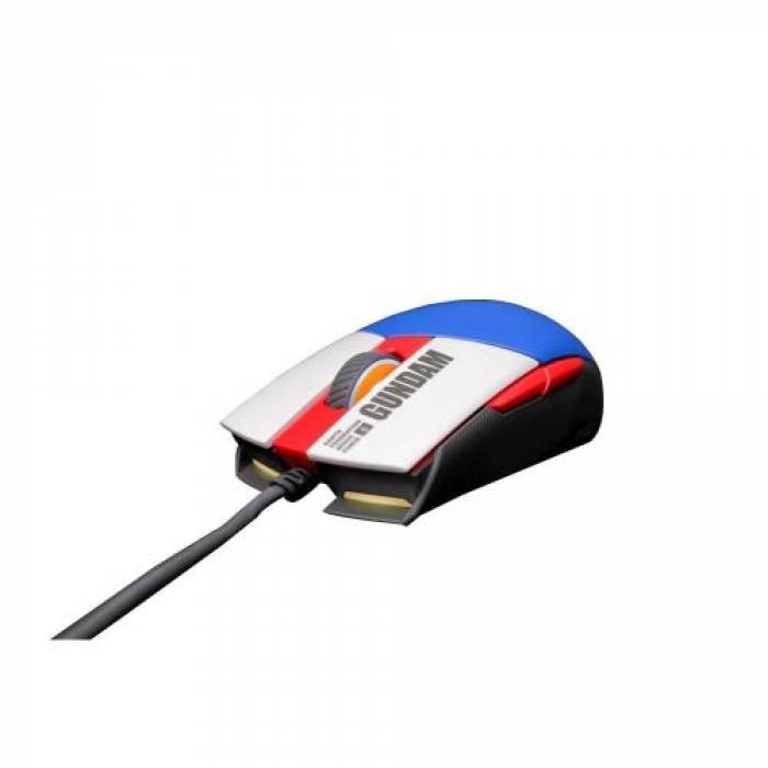 Mouse Optic ASUS ROG Strix Impact II GUNDAM EDITION, RGB LED, USB, Black
