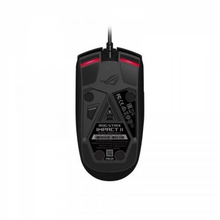 Mouse Optic ASUS ROG Strix Impact II, RGB LED, USB, Black