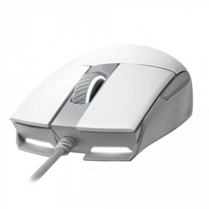 Mouse Optic ASUS ROG Strix Impact II, RGB LED, USB, Moonlight White