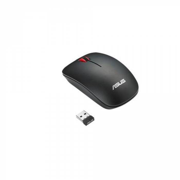 Mouse Optic Asus WT300, USB Wireless, Matte Black-Red