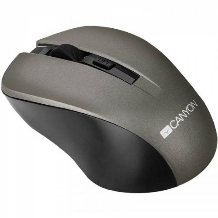 Mouse Optic Canyon CNE-CMSW1G, USB Wireless, Graphite Grey