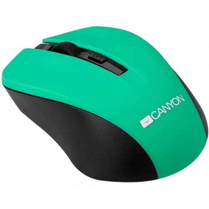 Mouse Optic Canyon CNE-CMSW1GR, USB Wireless, Green-Black