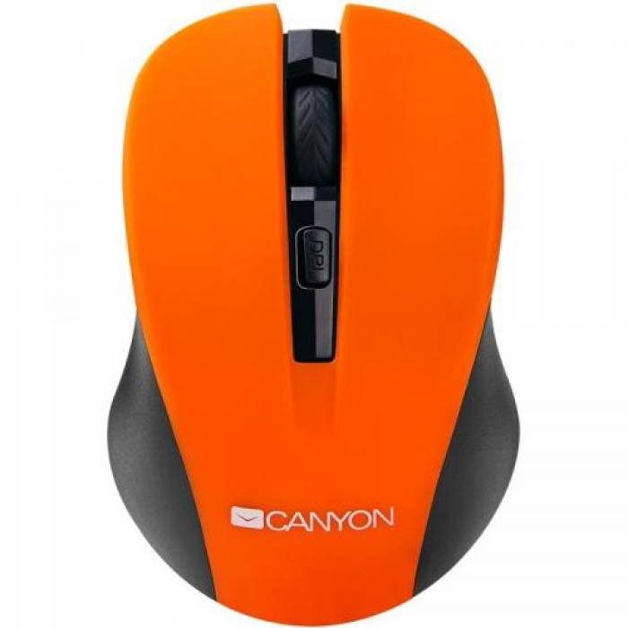 Mouse Optic Canyon CNE-CMSW1O, USB Wireless, Orange-Negru