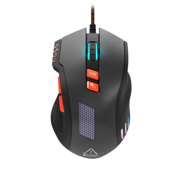 Mouse Optic Canyon Corax GM-5N, USB, Black-Orange