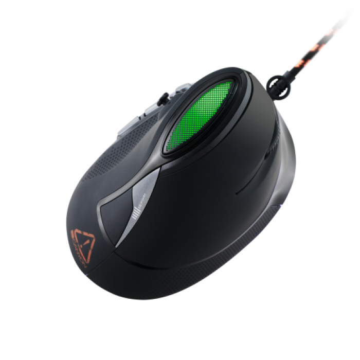 Mouse Optic Canyon Emisat Vertical, RGB LED, USB, Black-Green