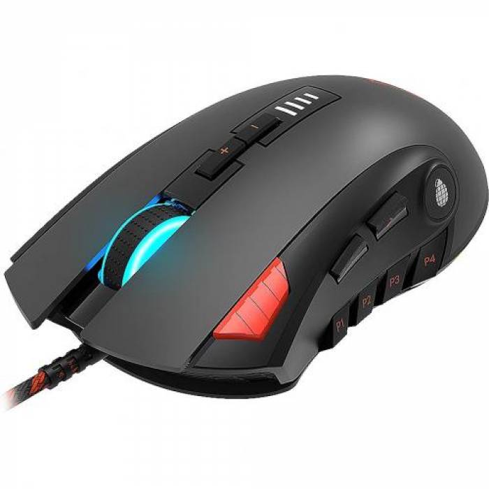 Mouse Optic Canyon Merkava, USB, Black