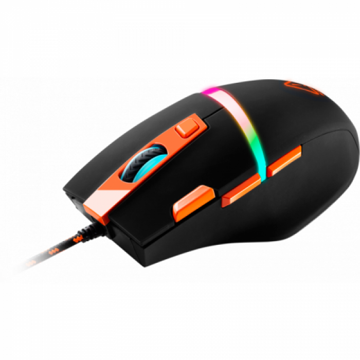 Mouse Optic Canyon Sulaco, RGB LED, USB, Black-Orange