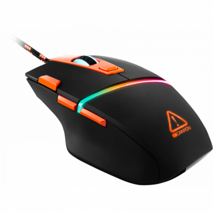 Mouse Optic Canyon Sulaco, RGB LED, USB, Black-Orange