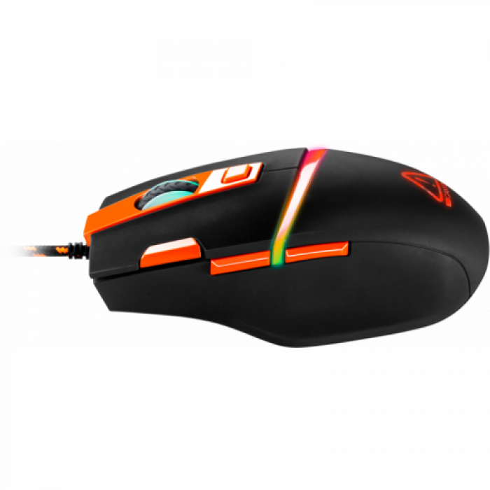 Mouse Optic Canyon Sulaco, RGB LED, USB, Black-Orange