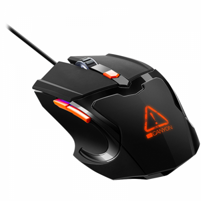 Mouse Optic Canyon Vigil, USB, Black-Orange