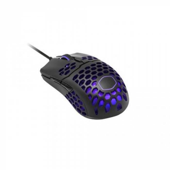 Mouse Optic Cooler Master MM711, RGB LED, USB, Matte Black