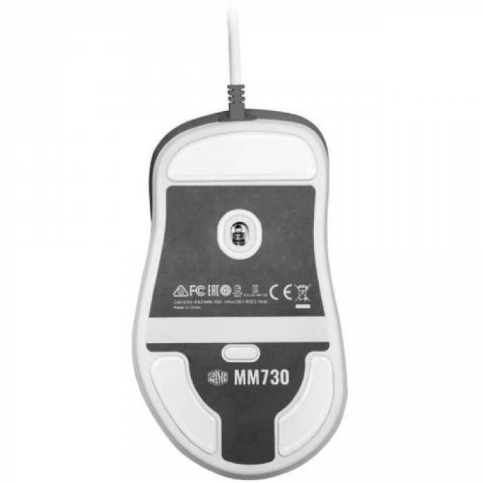 Mouse Optic Cooler Master Peripherals MM730, RGB LED, USB, White