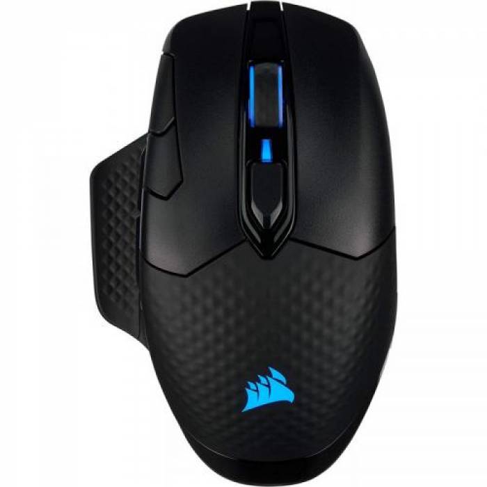 Mouse Optic Corsair DARK CORE PRO, RGB LED, USB/Bluetooth, Black