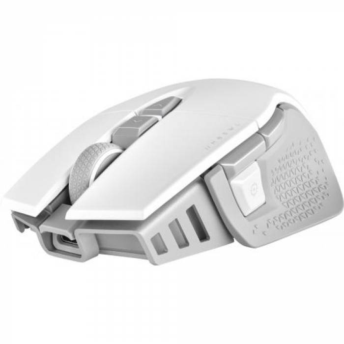 Mouse Optic Corsair M65 RGB Ultra Wireless, USB Wireless/Bluetooth , White-Grey