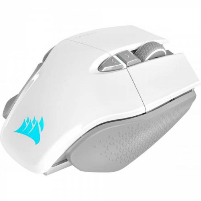 Mouse Optic Corsair M65 RGB Ultra Wireless, USB Wireless/Bluetooth , White-Grey