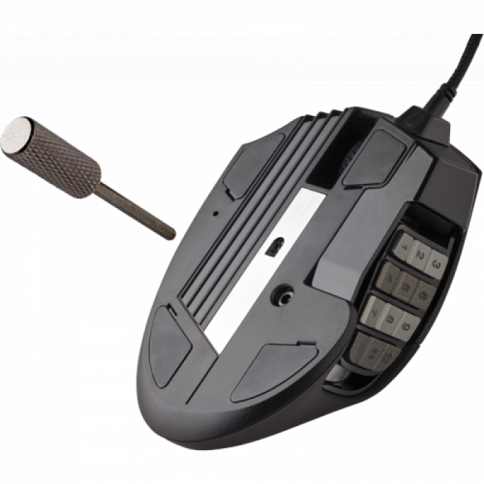 Mouse Optic Corsair SCIMITAR ELITE, RGB LED, USB, Black