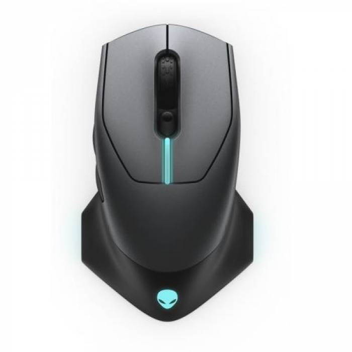 Mouse Optic Dell Alienware AW610M, RGB LED, USB/USB Wireless, Dark Side of the Moon