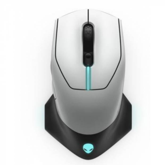 Mouse Optic Dell Alienware AW610M, RGB LED, USB/USB Wireless, Lunar Light