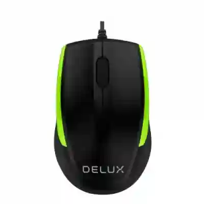 Mouse Optic Delux M321, USB, Black-Green