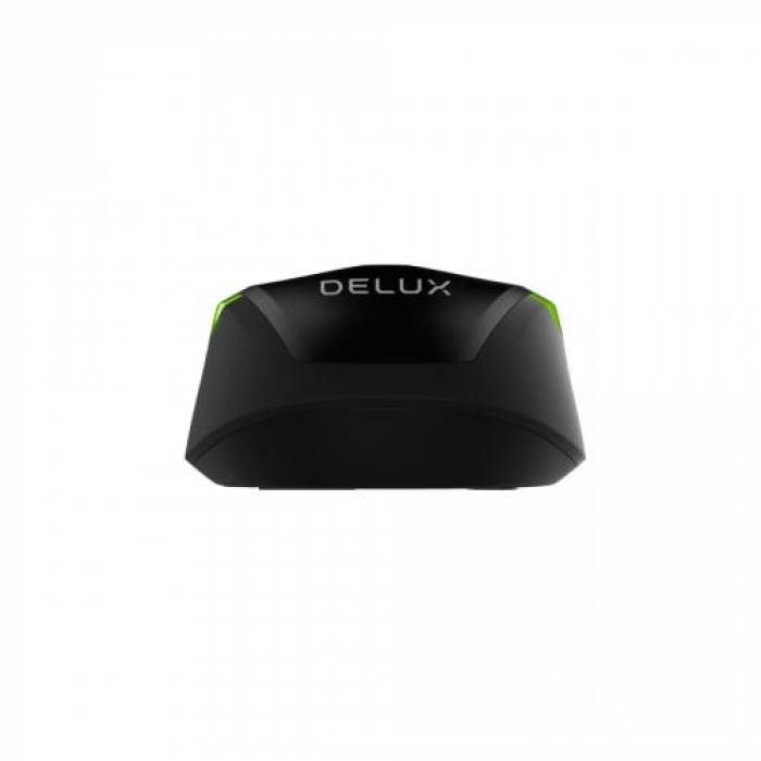 Mouse Optic Delux M321, USB, Black-Green