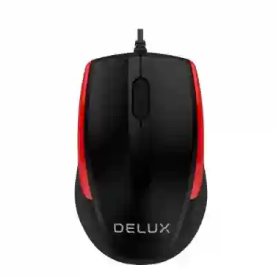 Mouse Optic Delux M321, USB, Black-Red