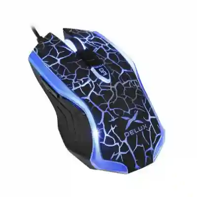 Mouse Optic Delux M557, RGB LED, USB, Black