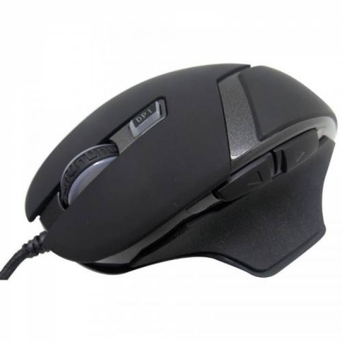 Mouse optic Delux M612, RGB LED, USB, Black