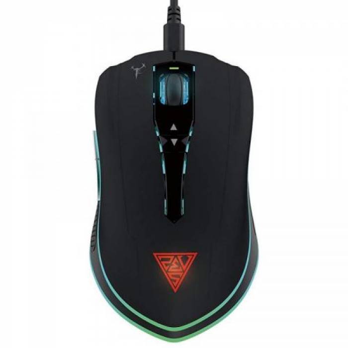 Mouse optic Gamdias Hades M1 RGB LED, USB/Bluetooth, Black