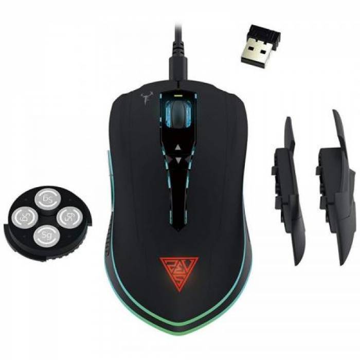 Mouse optic Gamdias Hades M1 RGB LED, USB/Bluetooth, Black