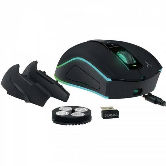 Mouse optic Gamdias Hades M1 RGB LED, USB/Bluetooth, Black