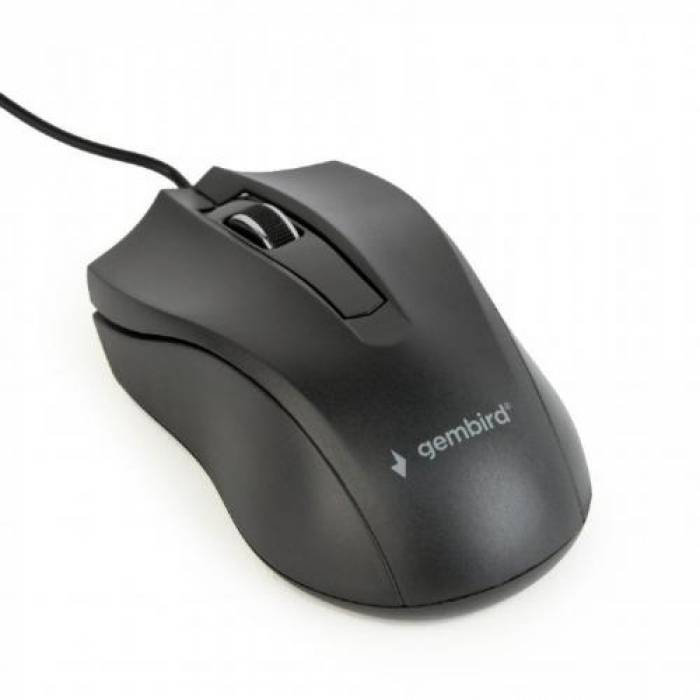 Mouse Optic Gembird MUS-3B-01, USB, Black