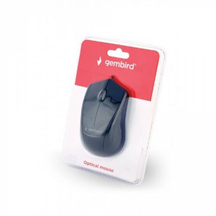 Mouse Optic Gembird MUS-3B-02, USB, Black