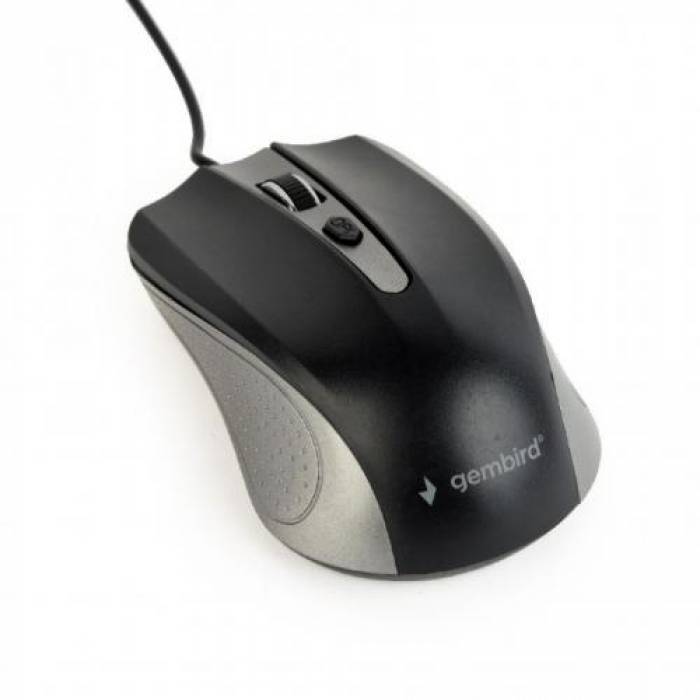 Mouse Optic Gembird MUS-4B-01-GB, USB, Black-Grey