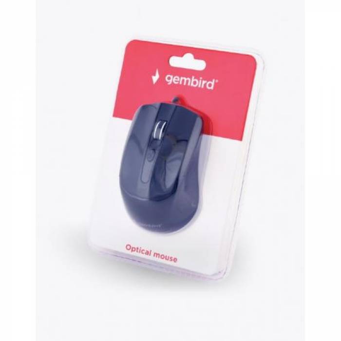 Mouse Optic Gembird MUS-4B-01, USB, Black