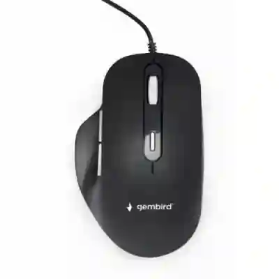 Mouse Optic Gembird MUS-6B-02, USB, Black