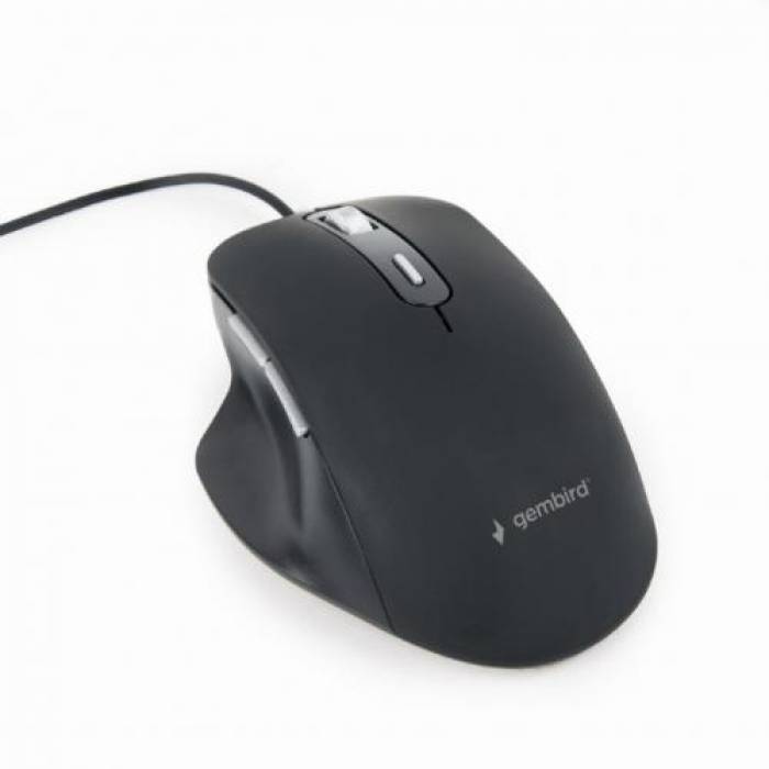 Mouse Optic Gembird MUS-6B-02, USB, Black